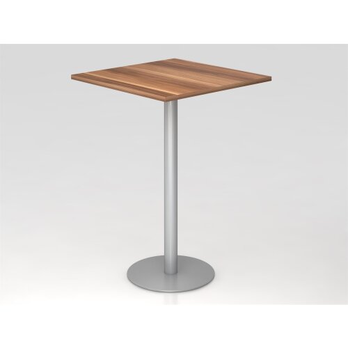 Stehtisch rechteckig 80 cm Fuss in silber oder chrom