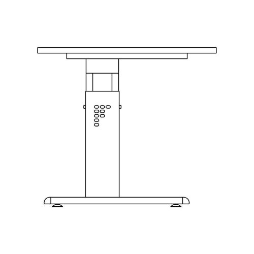 Schreibtisch höhenverstellbar 200x100 cm in 3 Gestellfarben