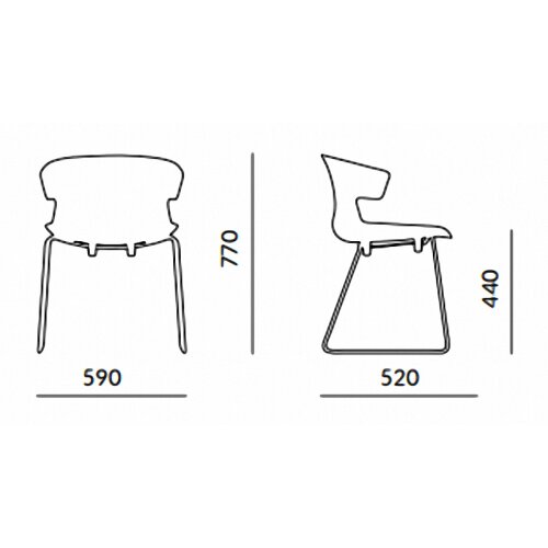 Design Besucherstuhl, Kufengestell